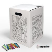 Hockolino | DIY-Ausmal-Papphocker | Handwerk | 300x300x420 mm