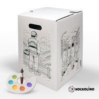 Hockolino | DIY-Ausmal-Papphocker | Urban Style | 300x300x420 mm