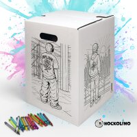 Hockolino | DIY-Ausmal-Papphocker | Urban Style | 300x300x420 mm