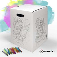 Hockolino | DIY-Ausmal-Papphocker | Fantasy Mangas |...