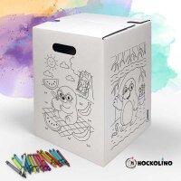 Hockolino | DIY Coloring Cardboard Stool | Mole | 300x300x420 mm