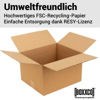 1-wellige Faltkartons 350x300x160-220 mm