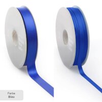 Doppelseitige Satinbänder Blau | 50 m x 6 mm