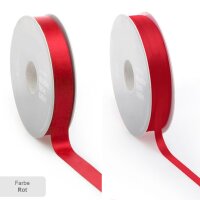 Doppelseitige Satinbänder Rot | 50 m x 6 mm