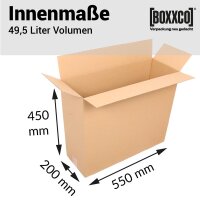 1-wellige Faltkartons 550x200x450 mm