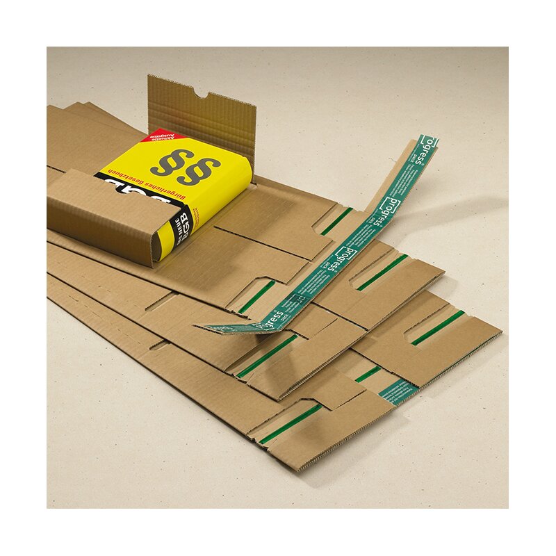 Wickelverpackungen Center mit Sicherungslaschen 248x185x-80 mm (DIN B5)