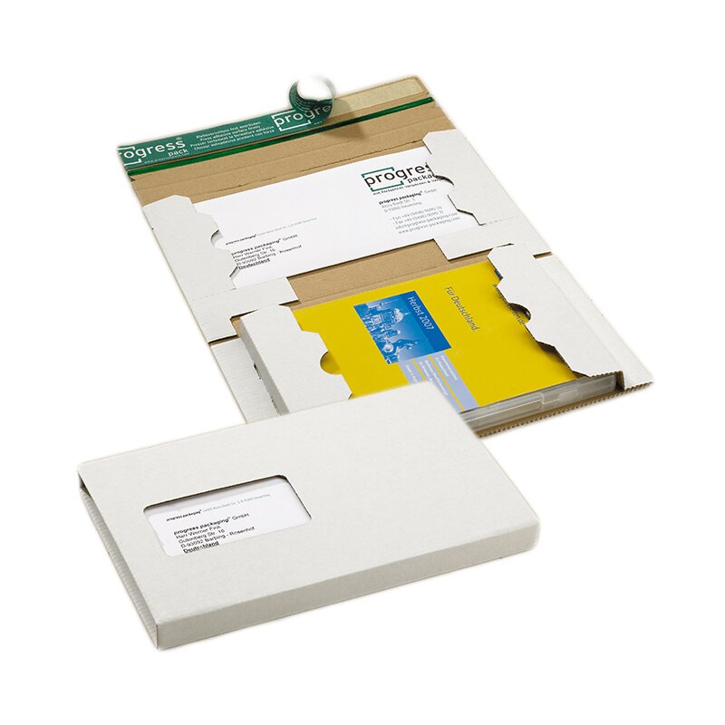 DVD-Mailer weiß 192x141x15 mm (DIN lang/Fenster links)