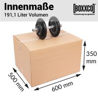 2-wellige Faltkartons 600x500x200-350 mm