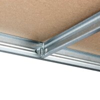 Metall-Schwerlastregal verzinkt 2200x1200x600 mm - 6 Böden