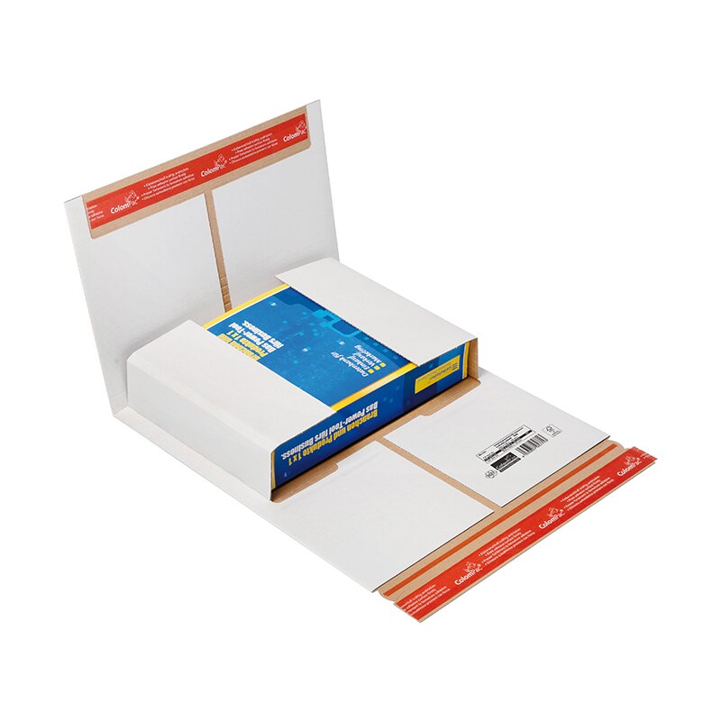 Wickelverpackungen Center mit doppeltem SK-Verschluss 250x190x-75 mm