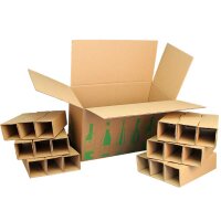 ECOLINE Flaschenkartons | 18 Flaschen 0,75 L | 628x305x368 mm