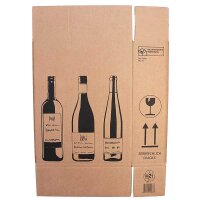 PREMIUM Flaschenkartons | 3 Flaschen 0,75 - 1 L | 305x108x368 mm