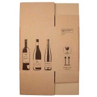 PREMIUM Flaschenkartons | 6 Flaschen 0,75 - 1 L | 305x212x368 mm