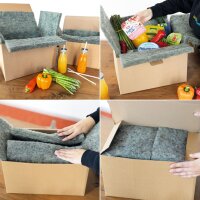 Faltkartons mit Vlies-Inlay | 580x380x300 mm | 66 Liter