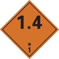 Gefahrgutetiketten | Stück Kl. 1.4 | Geringe...