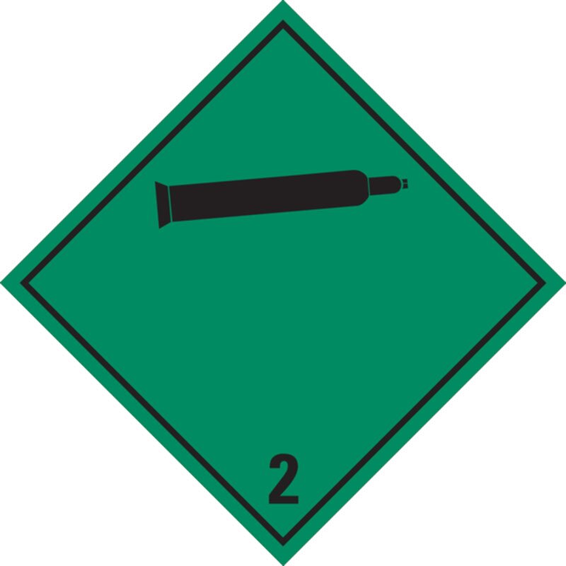 Gefahrgutetiketten | Stück Kl. 2 | Nicht entzündbare/giftige Gase, 100 mm