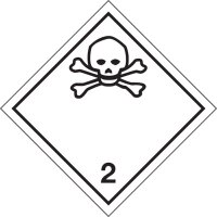 Gefahrgutetiketten | Stück Kl. 2 | Giftige Gase, 300 mm