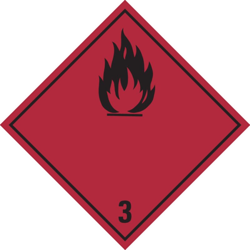 Gefahrgutetiketten | Rolle Kl. 3 | Entzündbare flüssige Stoffe, Folie