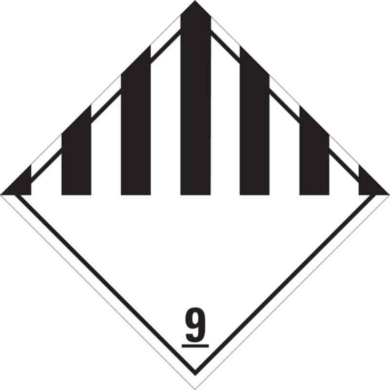 Gefahrgutetiketten | Stück Kl. 9 | Gefährliche Stoffe und Gegenstände, 100 mm
