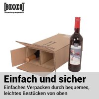 BOXXwell Flaschenversandkartons | 2 Flaschen 0,75 - 1 L | 202x102x380 mm
