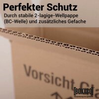 BOXXwell Flaschenversandkartons | 2 Flaschen 0,75 - 1 L | 202x102x380 mm