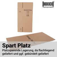 BOXXwell Flaschenversandkartons | 2 Flaschen 0,75 - 1 L | 202x102x380 mm