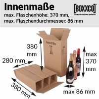 BOXXwell Flaschenversandkartons | 3 Flaschen...