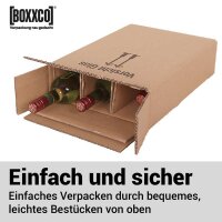 BOXXwell bottleshipping cartons | 3 bottles 0,75 - 1 l | 282x102x365 mm