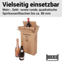 BOXXwell bottleshipping cartons | 3 bottles 0,75 - 1 l | 282x102x365 mm