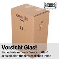 BOXXwell Flaschenversandkartons | 6 Flaschen 0,75 - 1 L | 282x205x380 mm