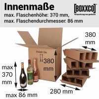 BOXXwell Flaschenversandkartons | 12 Flaschen 0,75 - 1 L | 410x285x380 mm