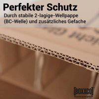 BOXXwell Flaschenversandkartons | 12 Flaschen 0,75 - 1 L | 410x285x380 mm