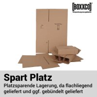 BOXXwell Flaschenversandkartons | 12 Flaschen 0,75 - 1 L | 410x285x380 mm