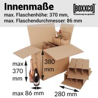 BOXXwell Flaschenversandkartons | 15 Flaschen...