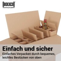 BOXXwell Flaschenversandkartons | 15 Flaschen 0,75 - 1 L | 515x285x380 mm
