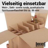BOXXwell Flaschenversandkartons | 15 Flaschen 0,75 - 1 L | 515x285x380 mm