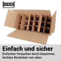 BOXXwell Flaschenversandkartons | 18 Flaschen 0,75 - 1 L | 610x285x380 mm
