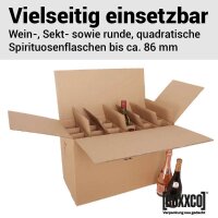 BOXXwell Flaschenversandkartons | 18 Flaschen 0,75 - 1 L | 610x285x380 mm