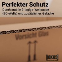 BOXXwell Flaschenversandkartons | 18 Flaschen 0,75 - 1 L | 610x285x380 mm