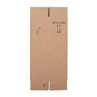 BOXXwell Flaschenversandkartons ohne Gefache | 1 Flasche 0,75 - 1 L | 112x112x380 mm