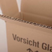 BOXXwell Flaschenversandkartons ohne Gefache | 2 Flaschen 0,75 - 1 L | 202x102x380 mm